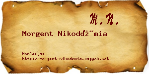 Morgent Nikodémia névjegykártya